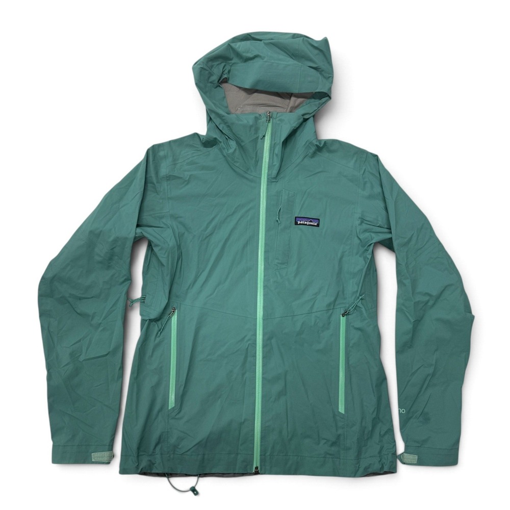 Patagonia Stretch Rainshadow Rain Jacket Womens Small Waterproof Green Hood